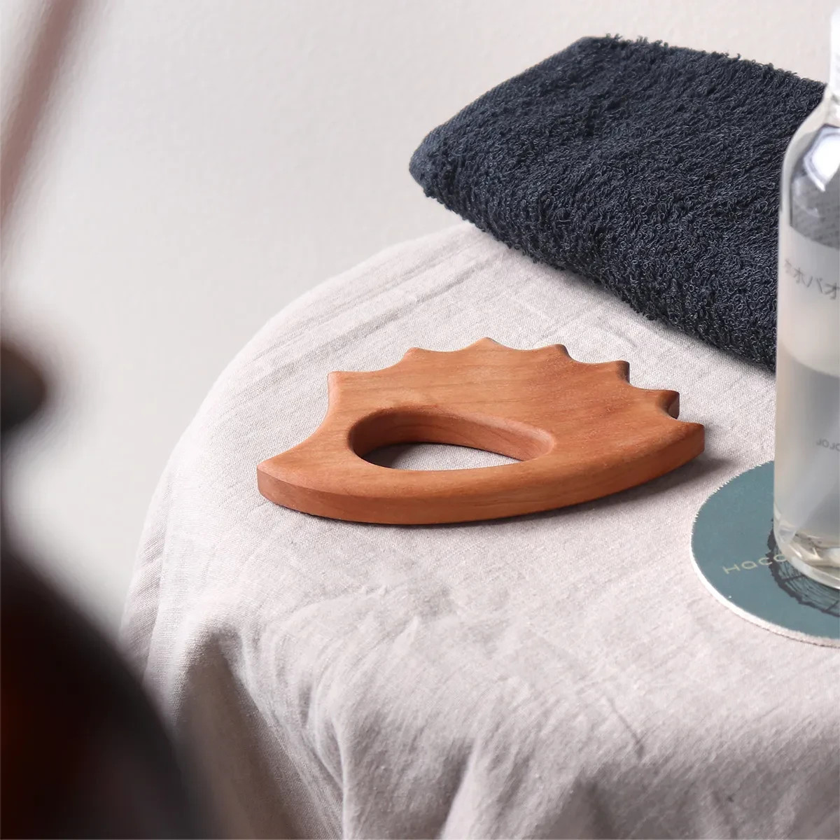Hacoa Premium Natural Cherry Wooden Kassa Massage Tool Made in Japan