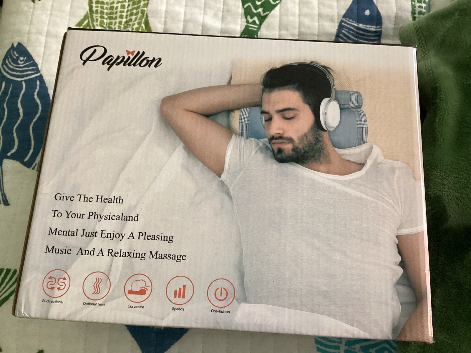 Papillon Shiatsu Neck Massager / WTH heat , Model Jh -017 NWB Open Box