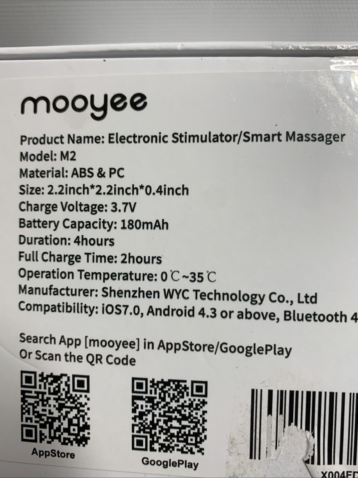 Mooyee M2 Wireless Tens Muscle Pain Relief, 18 Modes APP Control