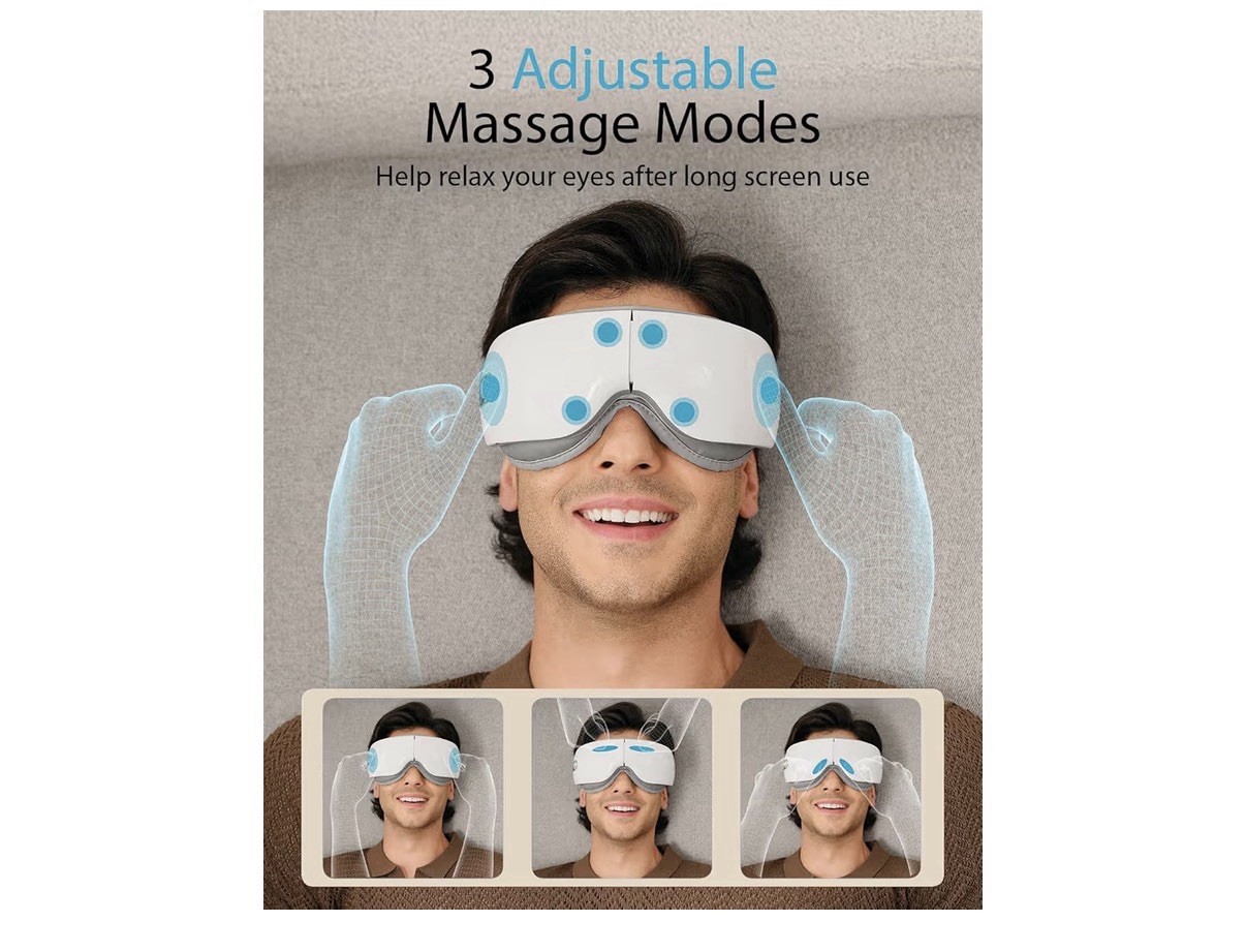 SKG ES500 Heated Eye Massager Heat Compression Bluetooth Rechargeable Foldable