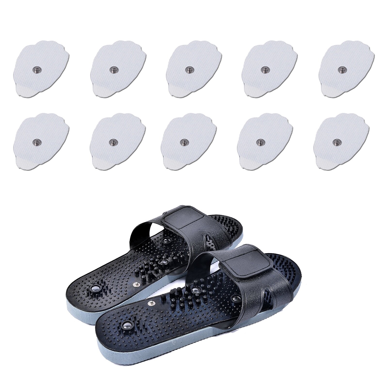 Tens Unit Muscle Stimulator Reusable Replacement Electrodes Pads Foot Attachment