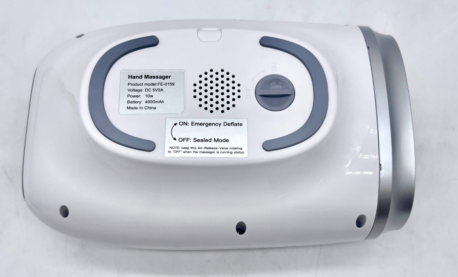 Uladis Rechargeable Hand Massager With Heat And Compression – White