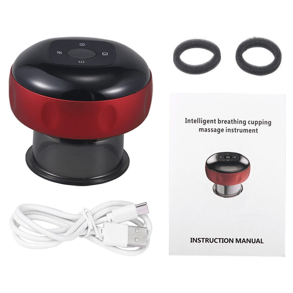 12-Levels Electric Charge Red Light Gua Sha Back Ventosa Therapy Massager Device