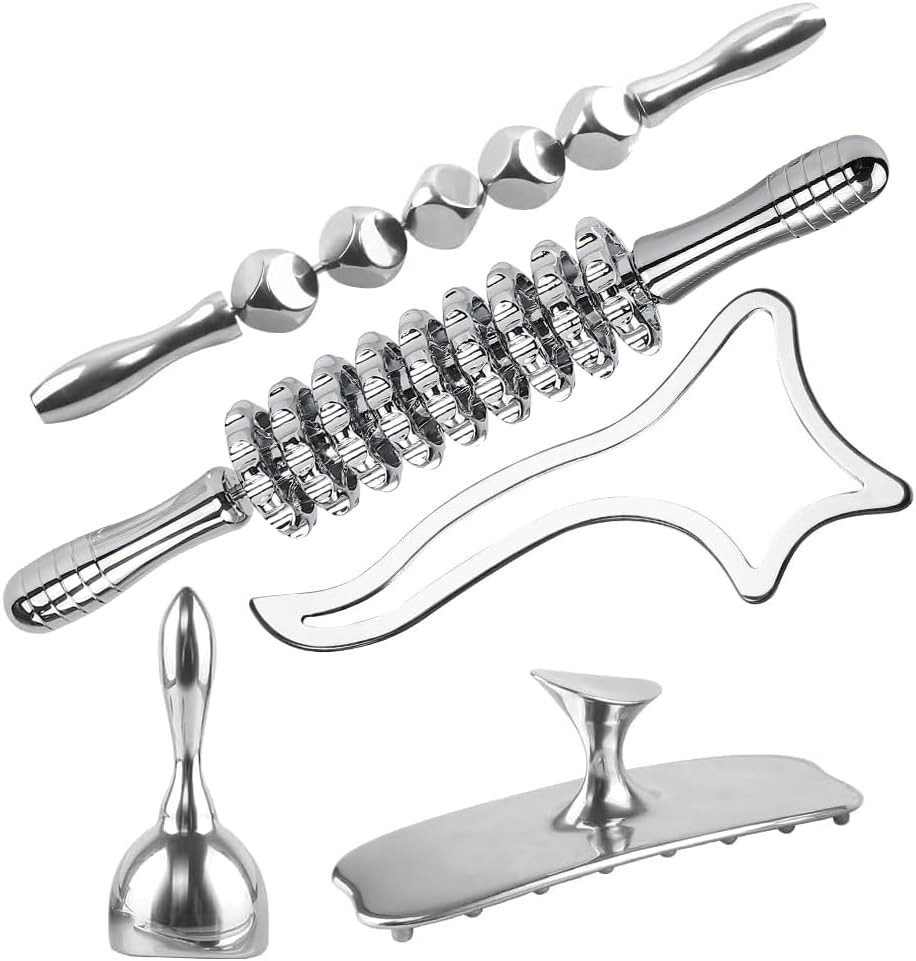 ONUEMP 5-in-1 Stainless Steel Therapy Massage Tools Kit