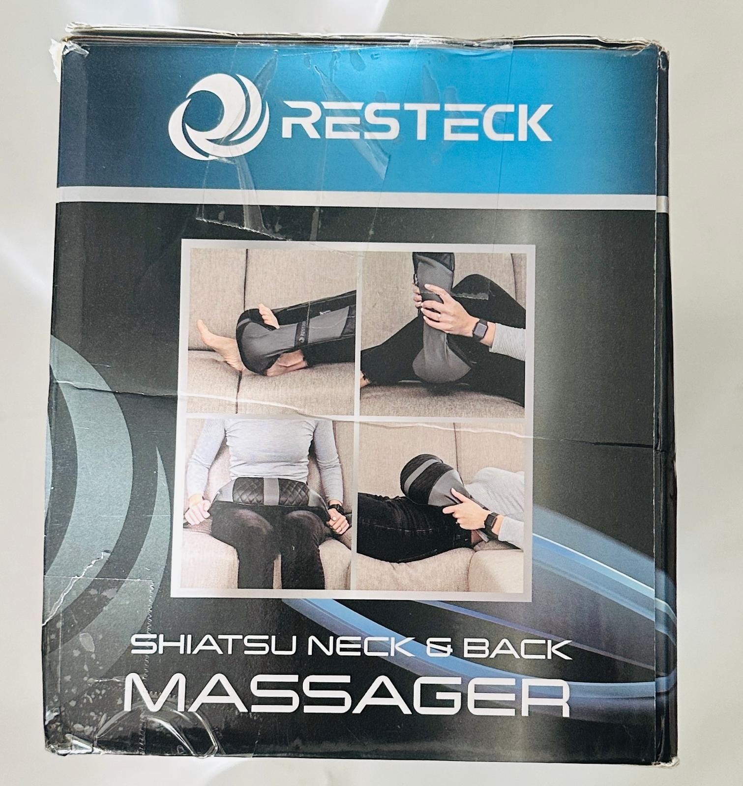 RESTECK Massagers for Neck and Back with Heat – Deep Tissue 3D Kneading Pillow