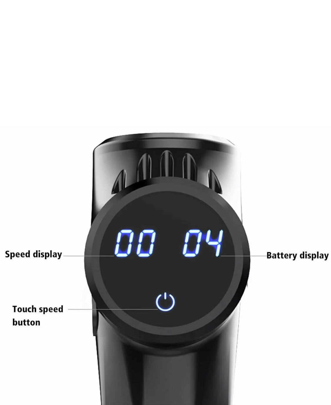 Handheld Cordless Massager | 6 Heads | Brushless | LCD Touch | 30 Speeds | 25.V