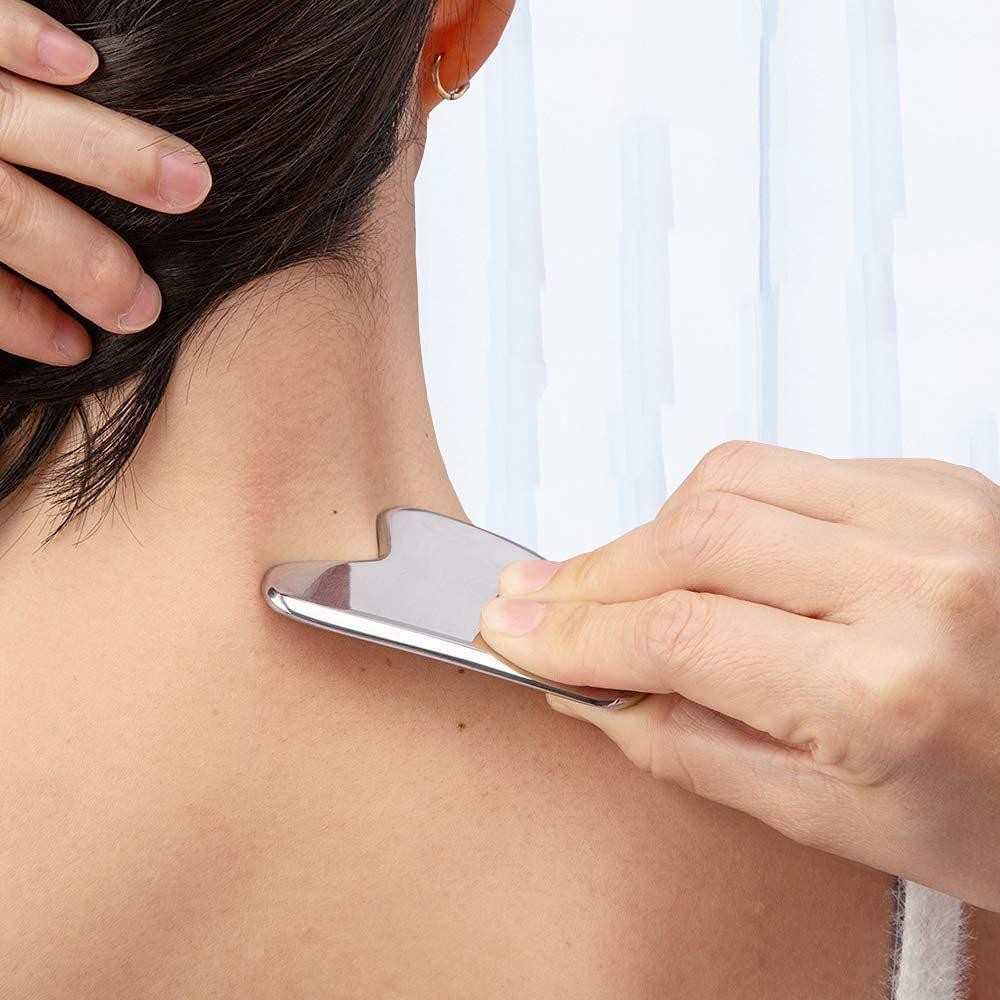 1pcs Stainless Steel Gua Sha Scraper Massager for Face Neck Body Guasha Massage