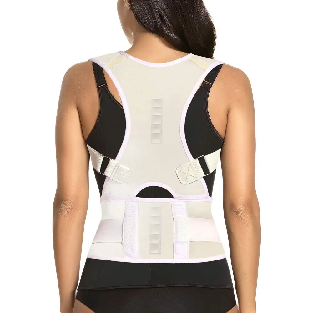 NEOPRENE MAGNETIC POSTURE CORRECTOR BAD BACK LUMBAR BELT BRACE SHOULDER SUPPORT