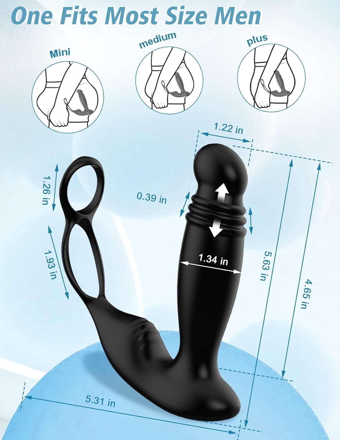 Remote Powerful Flapping Prostate Massager Dual Motor Male Waterproof Vibrators