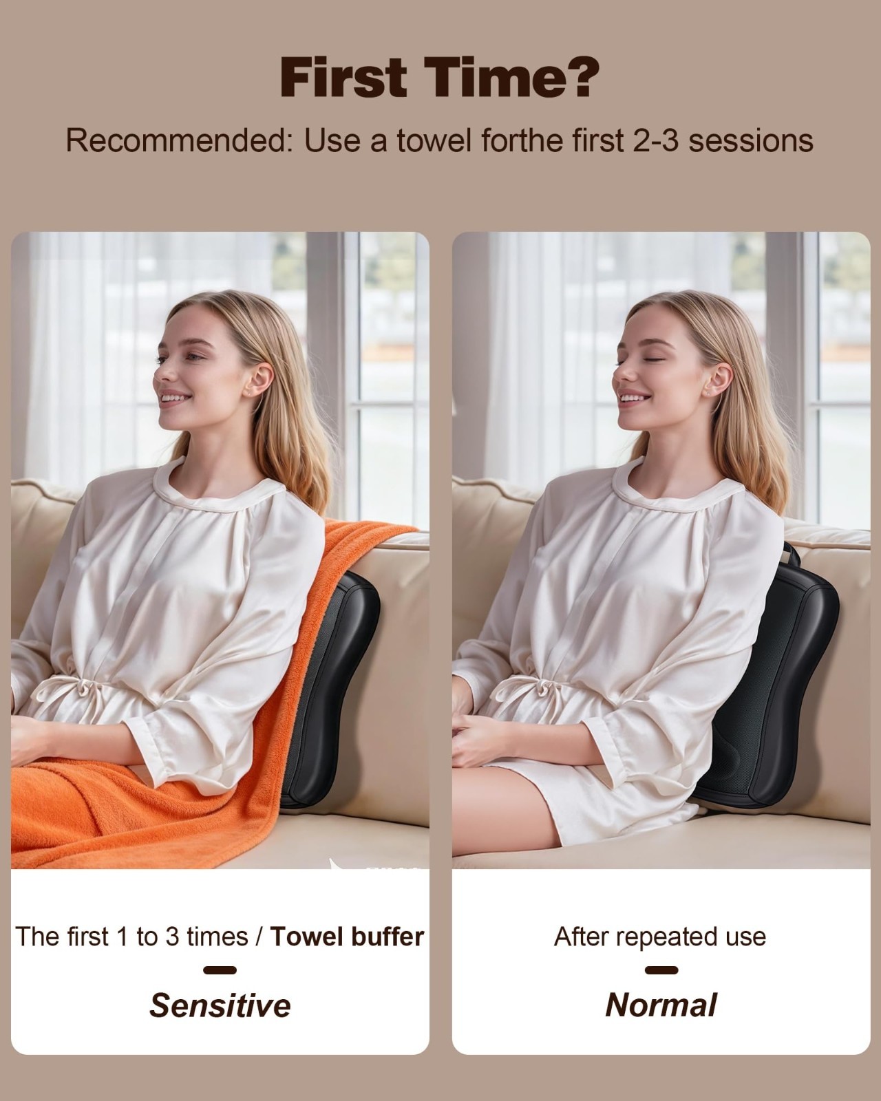 Heated Shiatsu Back Massager with Up & Down Rolling for Pain Relief & Relaxation