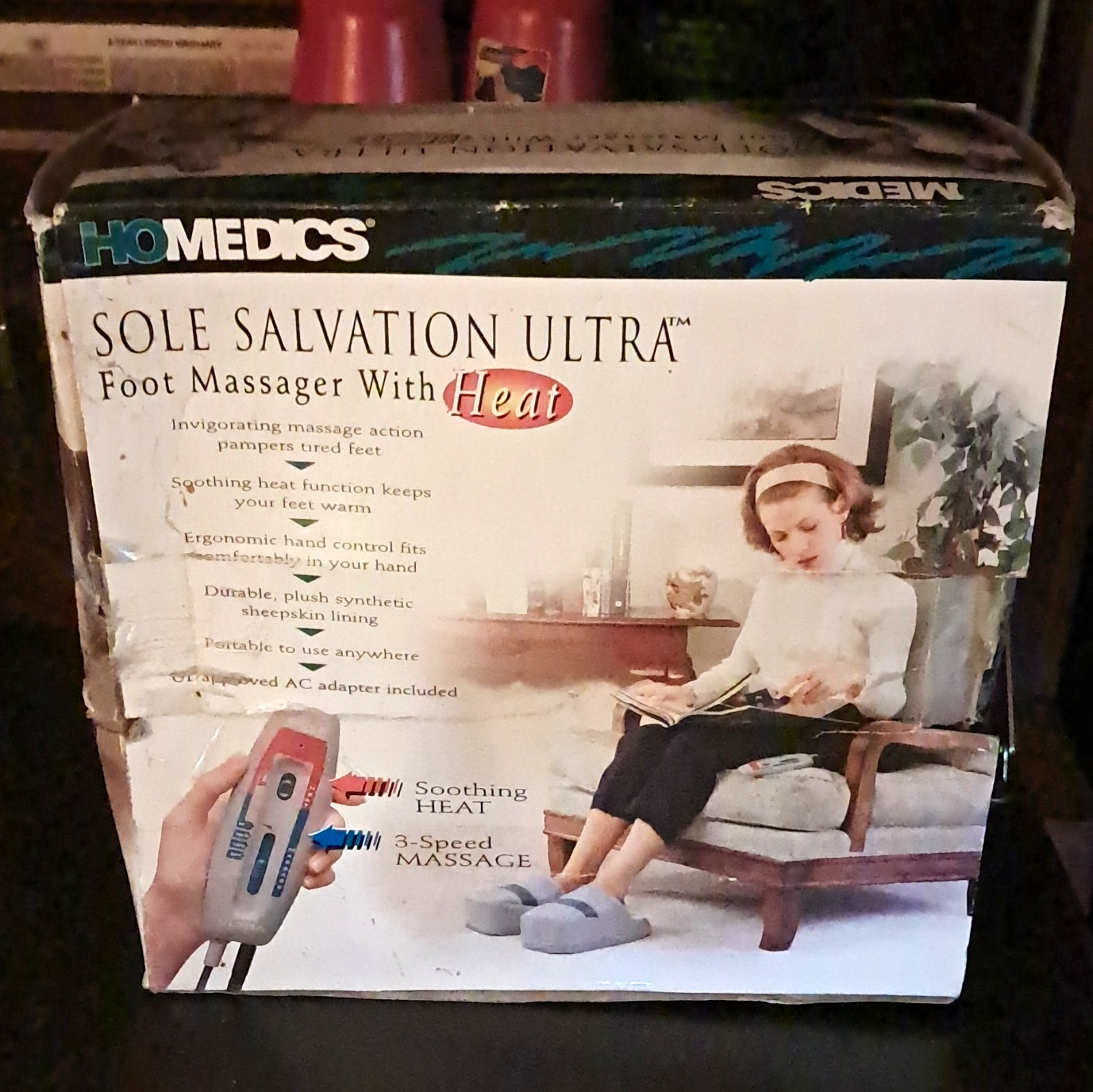 HoMedics Sole Salvation Ultra Heated Vibrating Foot Massager Gray FM-1