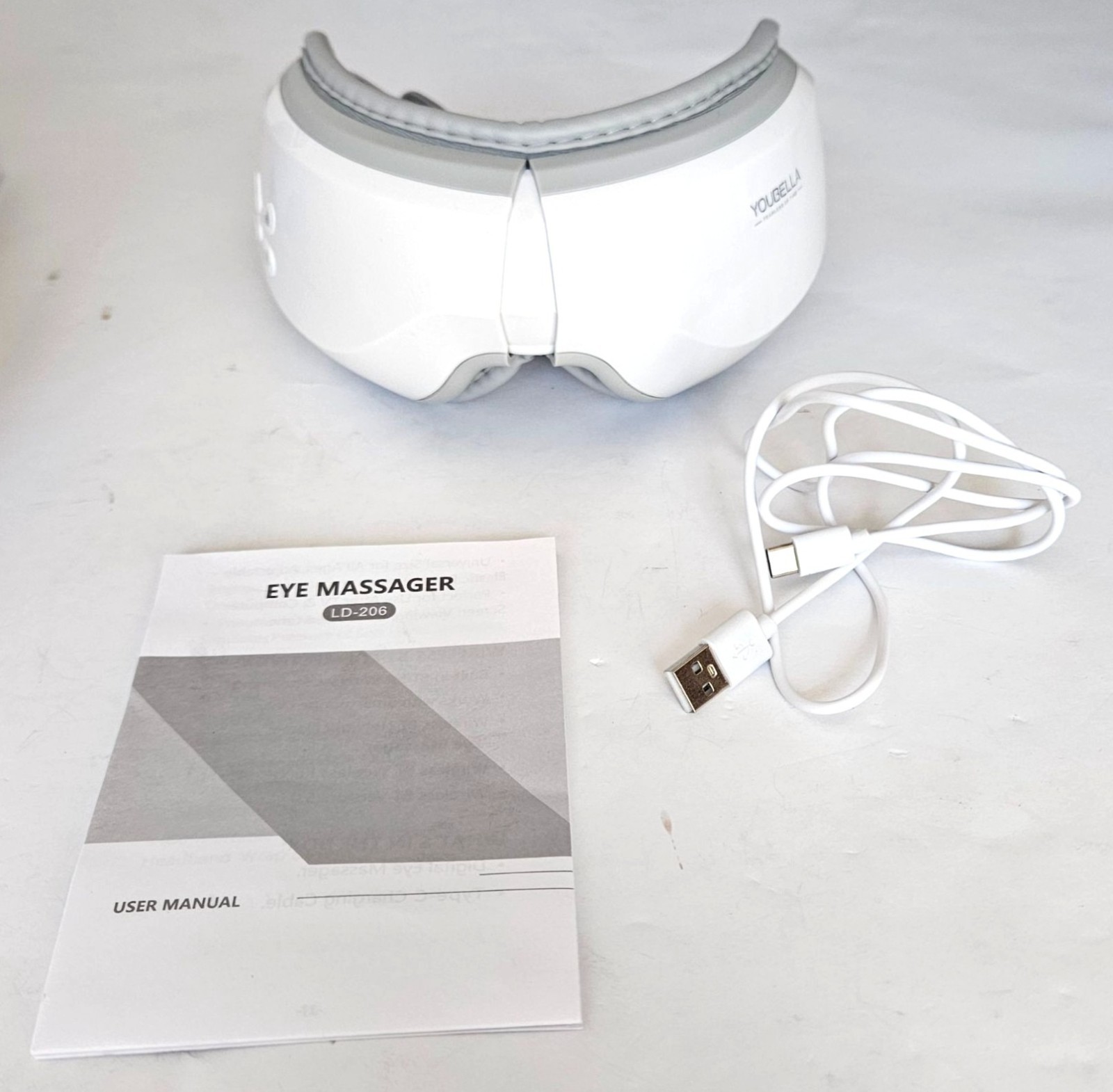 Youbella Bluetooth Heated Eye Massager for Migraines Heat Therapy Compression