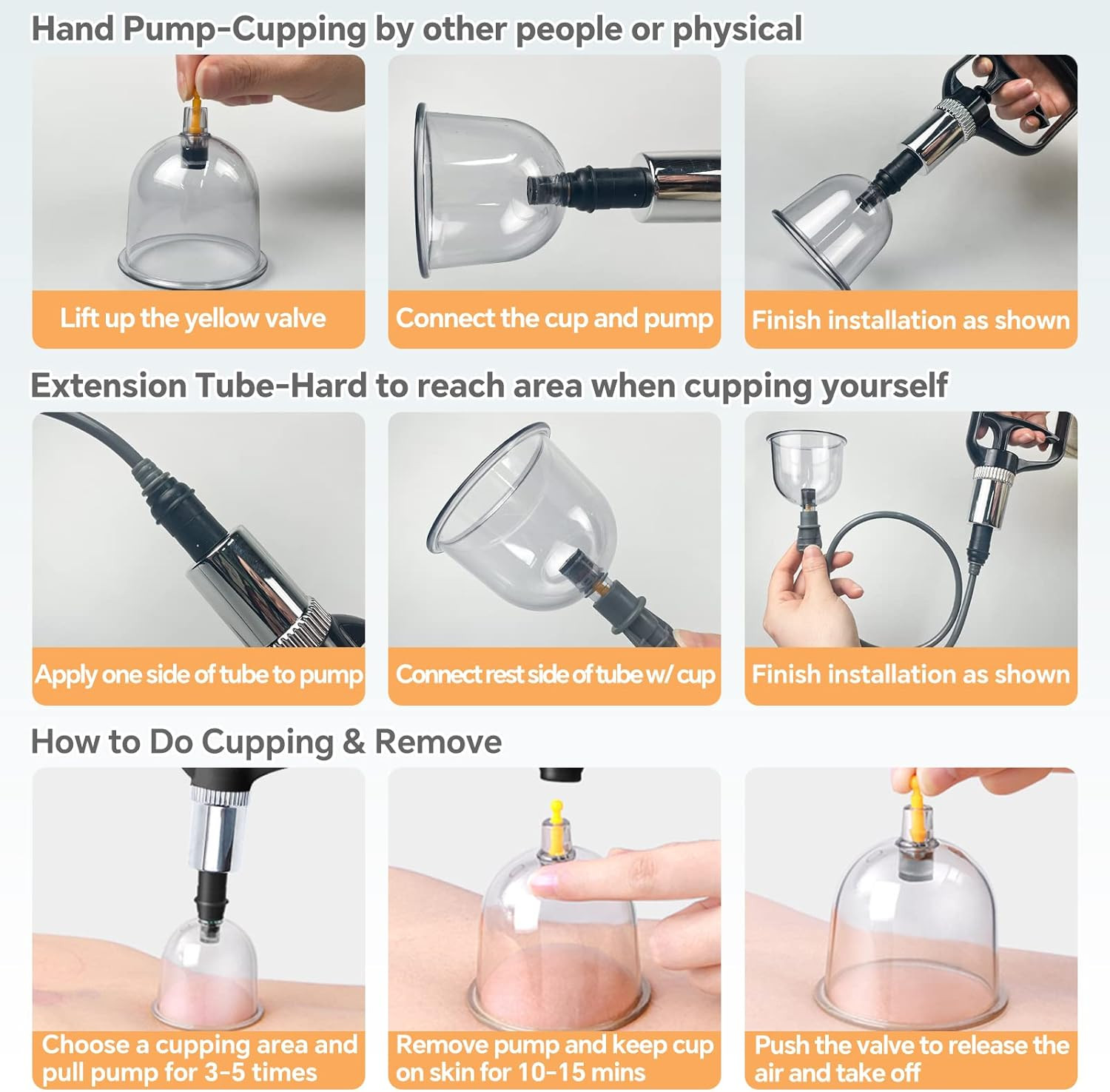 Cupping Set Massage Therapy Cups Cupping Kit for Body Cellulite 24 Suction Cups