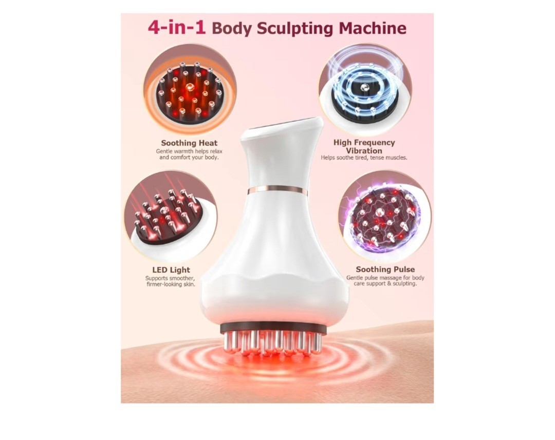 Advanced Lymphatic Drainage Anti-Cellulite Massager Heated Vibrating White