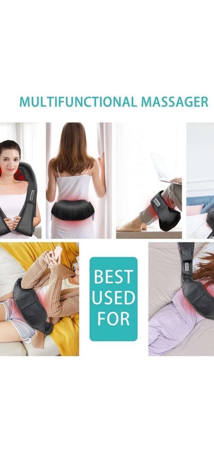 Back and Neck Deep Tissue Kneading Massager