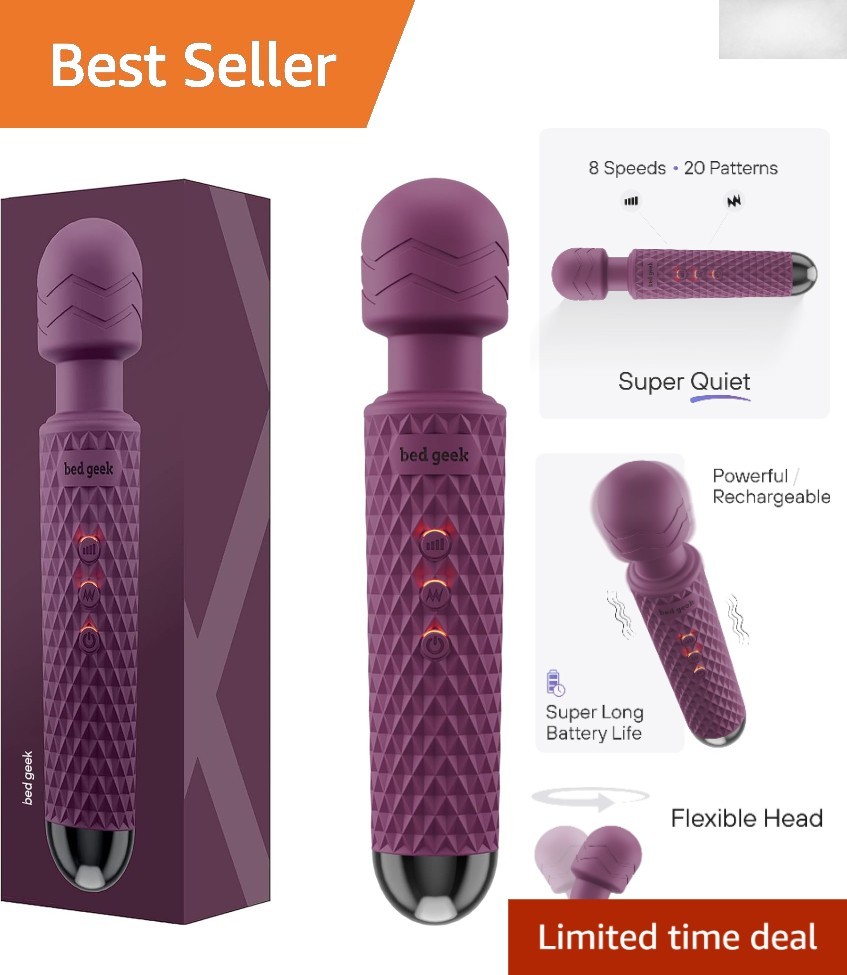 Rechargeable Personal Wand Massager with Memory Feature & Skin-Soft Silicone