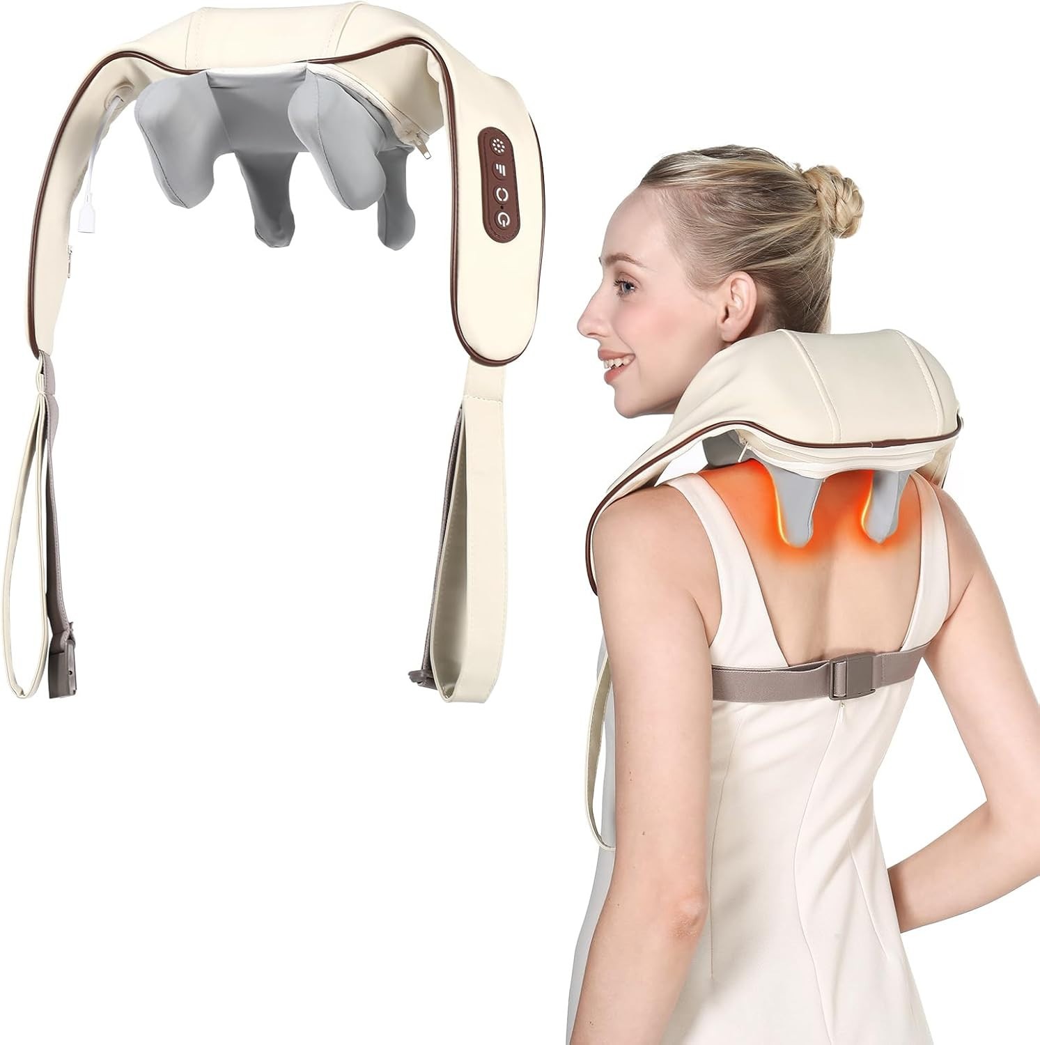 Neck Massage 4D Deep Cordless Tissue Kneading with Heating Function