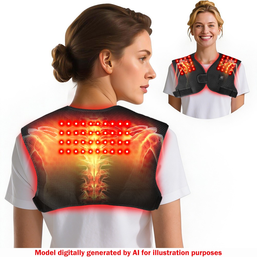Rechargeable Red Light Therapy Shawl Shoulder Guard Hot Compress Pad Relaxation