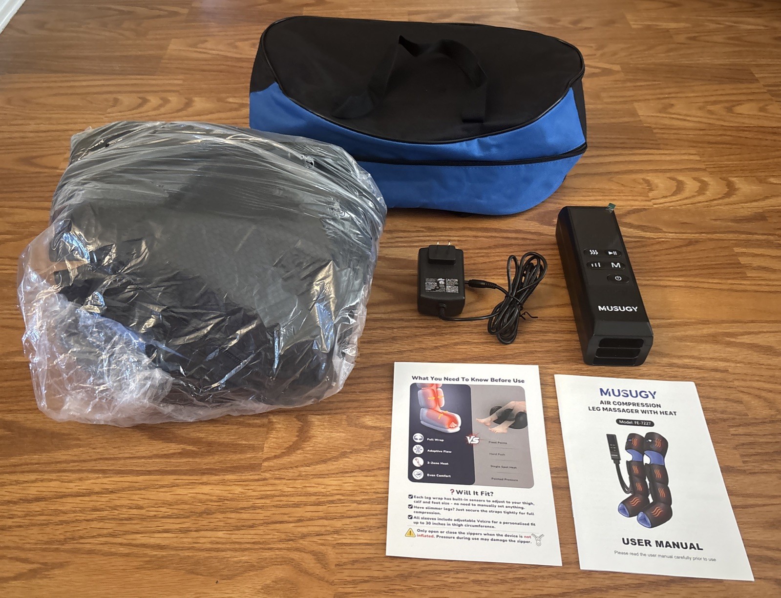 Full Leg and Foot Massager with Heat & Compression Sequential Compression Boots