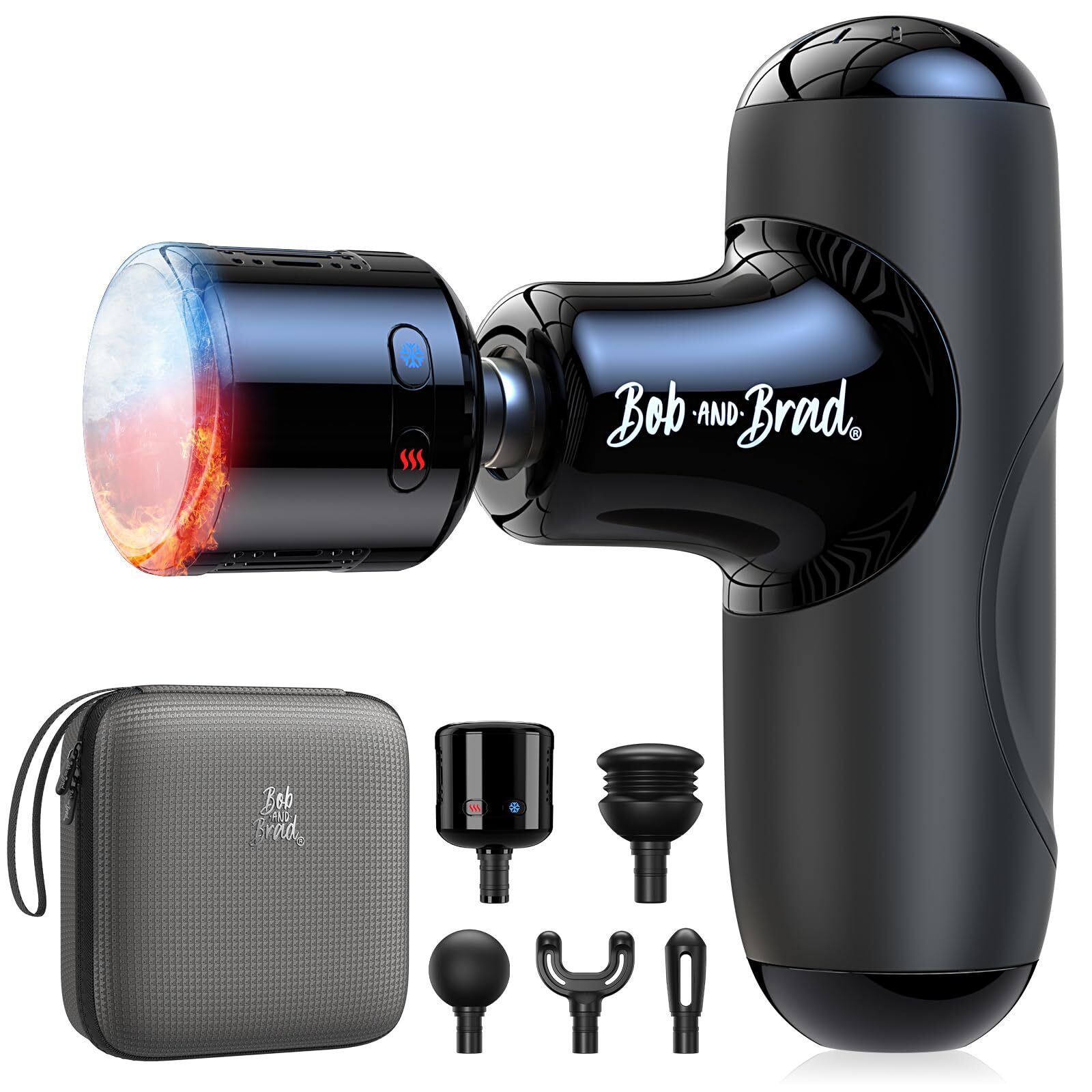 BOB AND BRAD Q2 Pro Mini Massage Gun with Heat and Cold Head Ultra Small