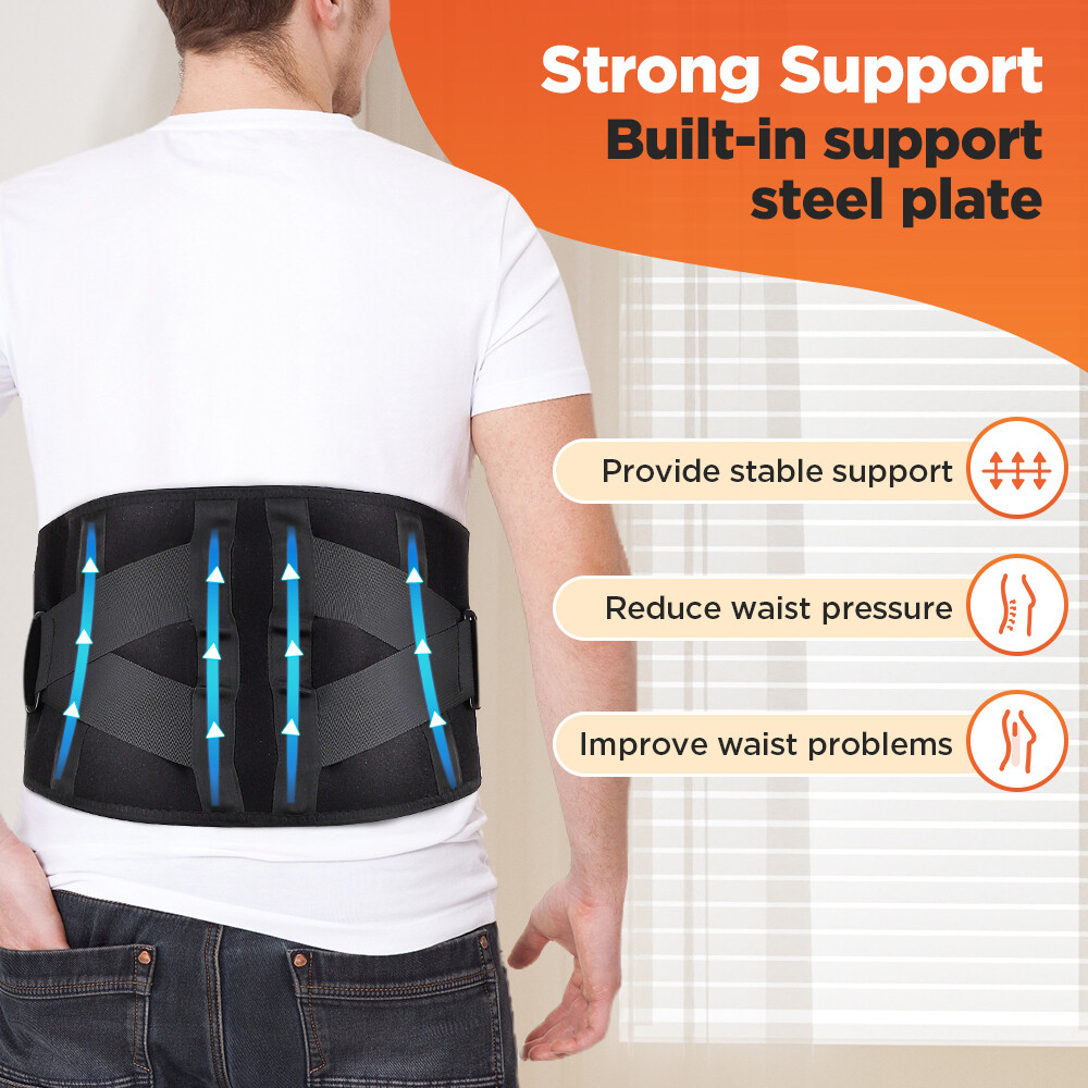100LED Therapy Heated Massage Belt Lower Waist Support Vibration Massager Pad