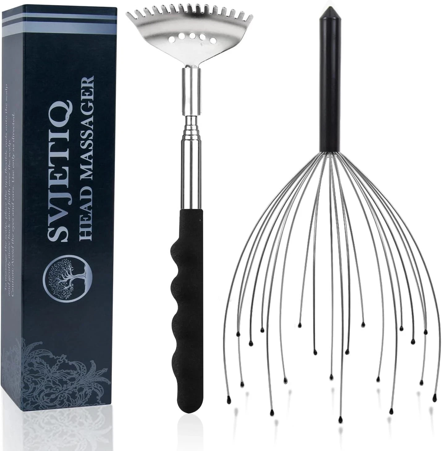 Svjetiq Head Massager Back Scratcher, 20 Fingers Head Scratcher Scalp Massager &