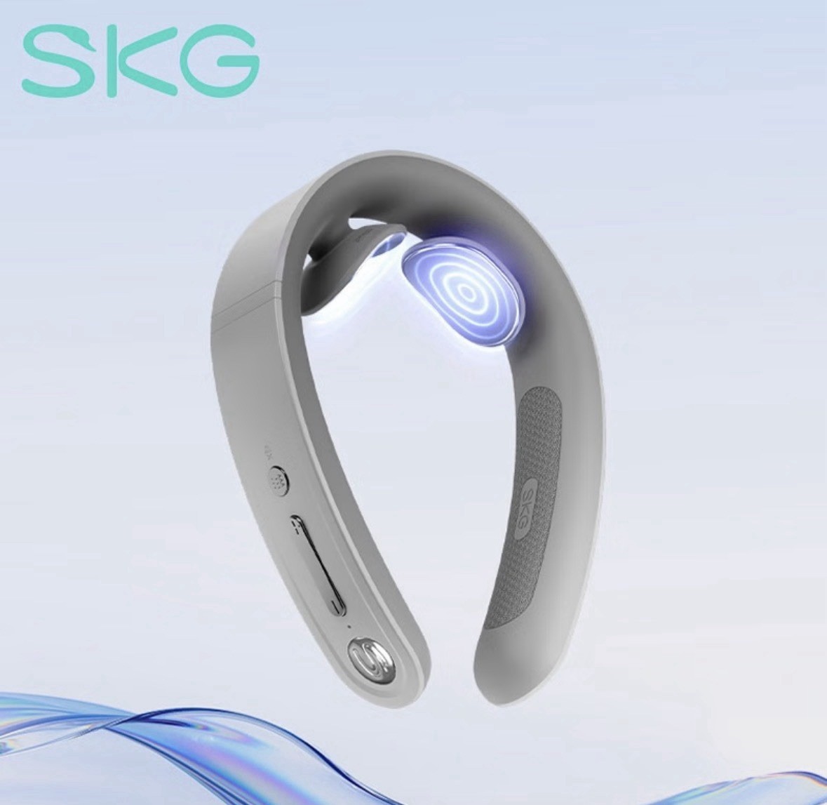 SKG Electric Neck Massager EMS Heat U-Shaped Rechargeable Wireless. Brand New.