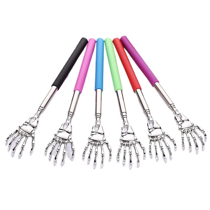 Extendable Back Scratcher Stainless Steel Skeleton Hand Telescopic Itch Relief