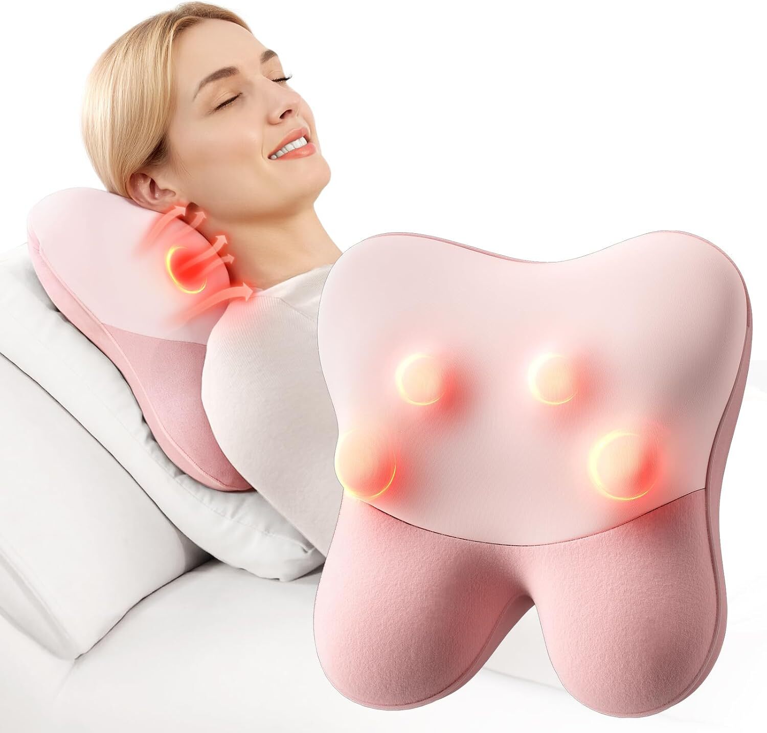 Bob and Brad Shiatsu Neck&Shoulder Back Massager with Heat, Massage Seat Cushion