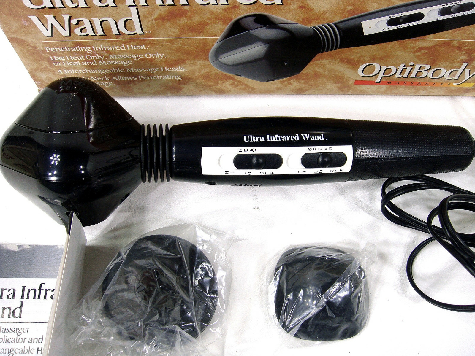 Optibody Body Massager Ultra Infrared Handheld Wand Unused Tested In Box