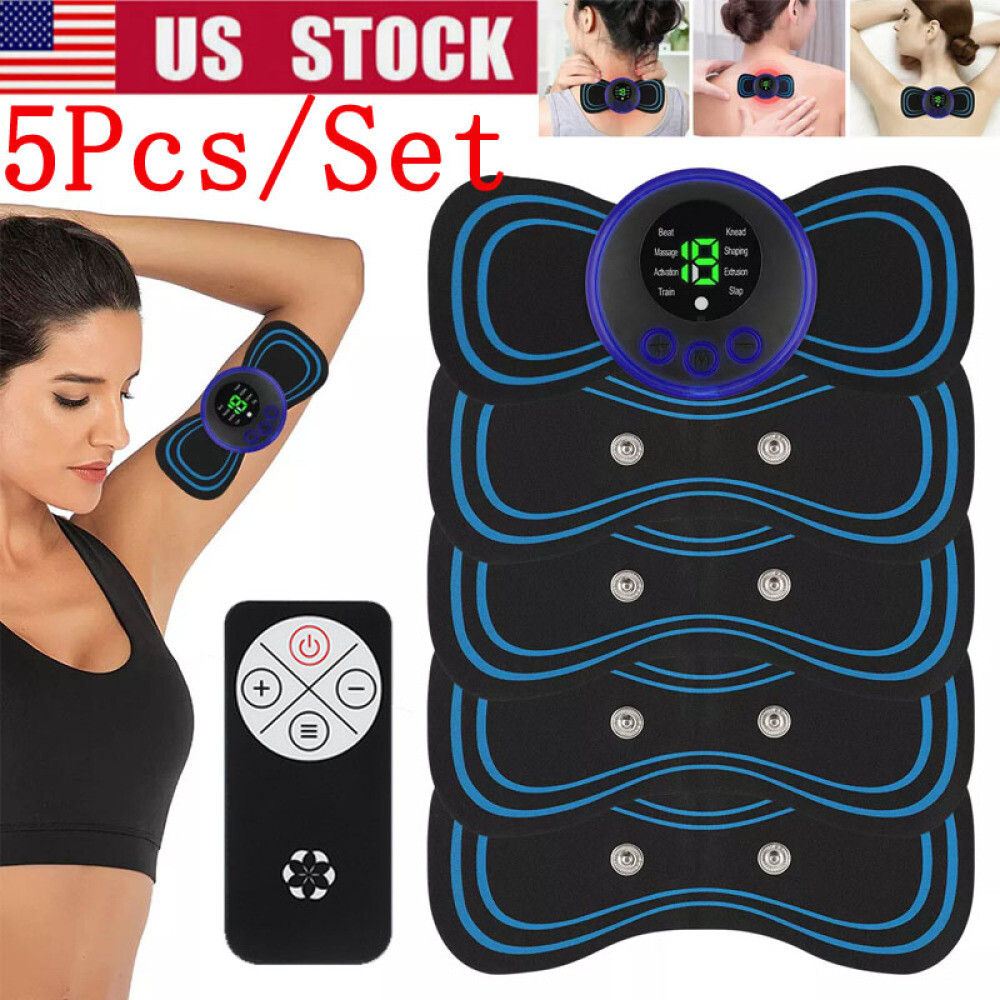 Portable EMS Mini Electric Neck Back Massager Cervical Massage Patch Stimulator