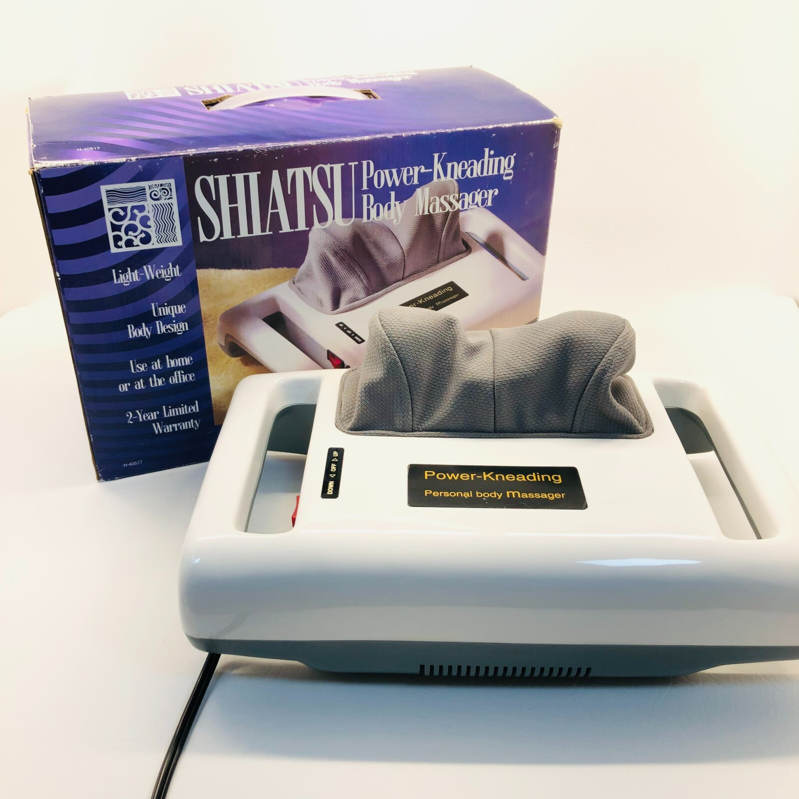 Shiatsu Massager Full Body W/ Power Kneading Handheld Massager Lightweight Used