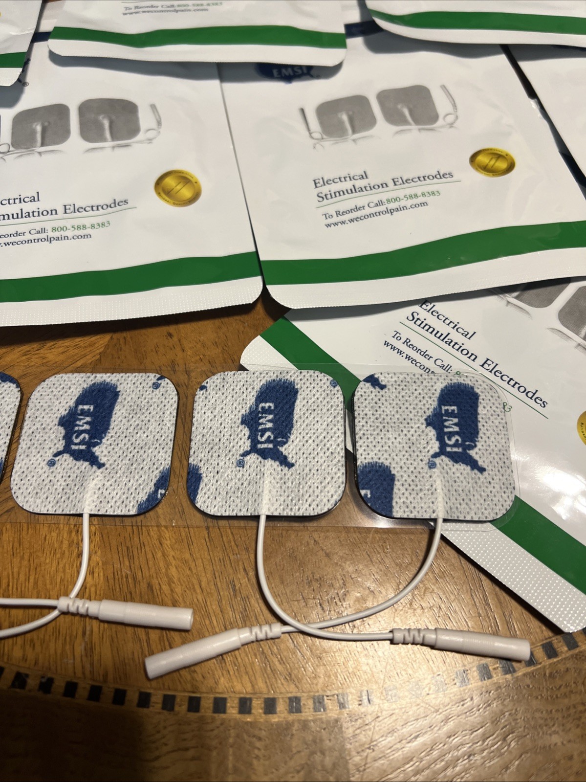 EMSI Electrical Tens Unit Stimulation Electrodes 1.7″x1.7″ Lot of 10. 40 Total