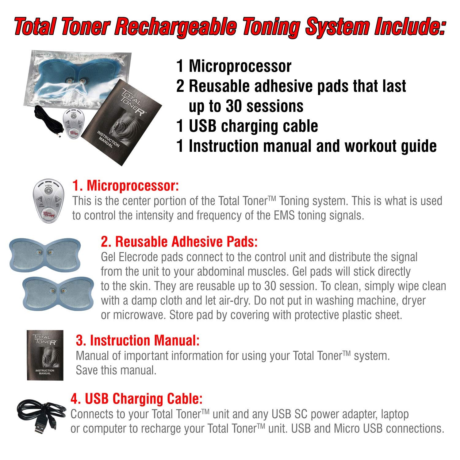 ABS Stimulator, EMS Abdominal Toning device, Rechargeable Wireless EMS Muscle…