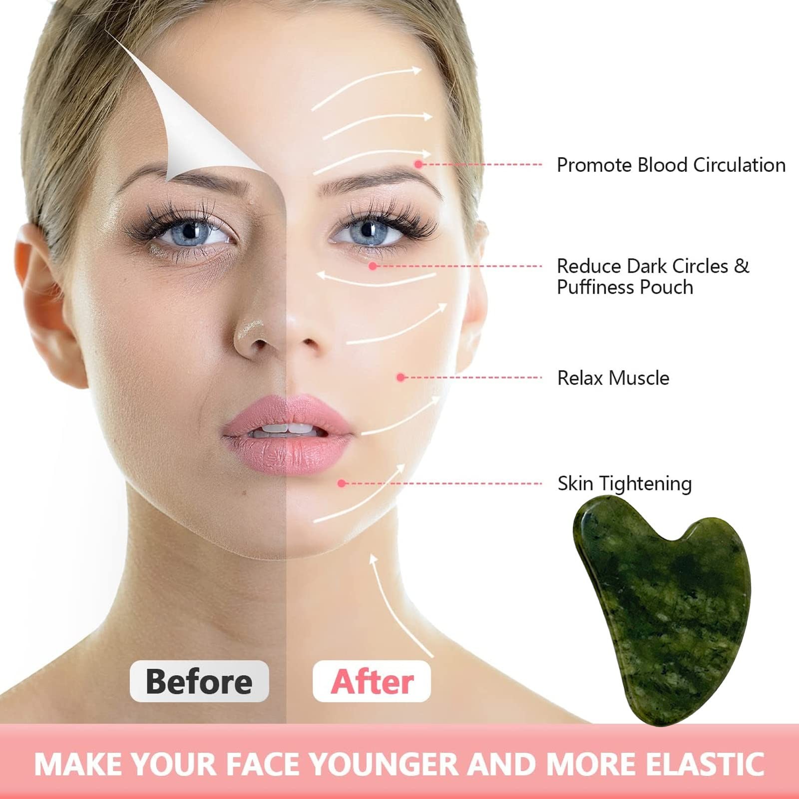 Gua Sha, Premium Gua Sha Facial Tools, Guasha Tool for Face Upgraded, Guasha …