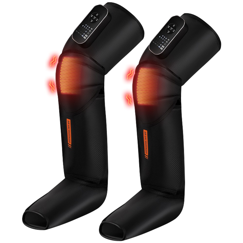 Air Compression Leg and Foot Massager with Heat for Circulation and Pain Relief