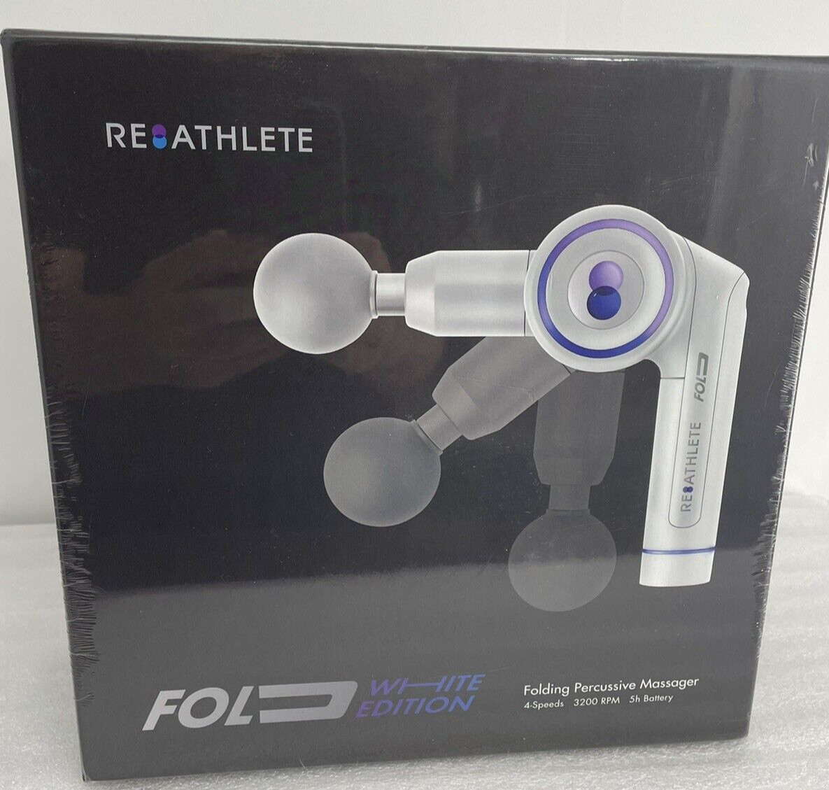 Reathlete Fold 4 Speed Folding Percussive Massager White Edition – NEW IN BOX
