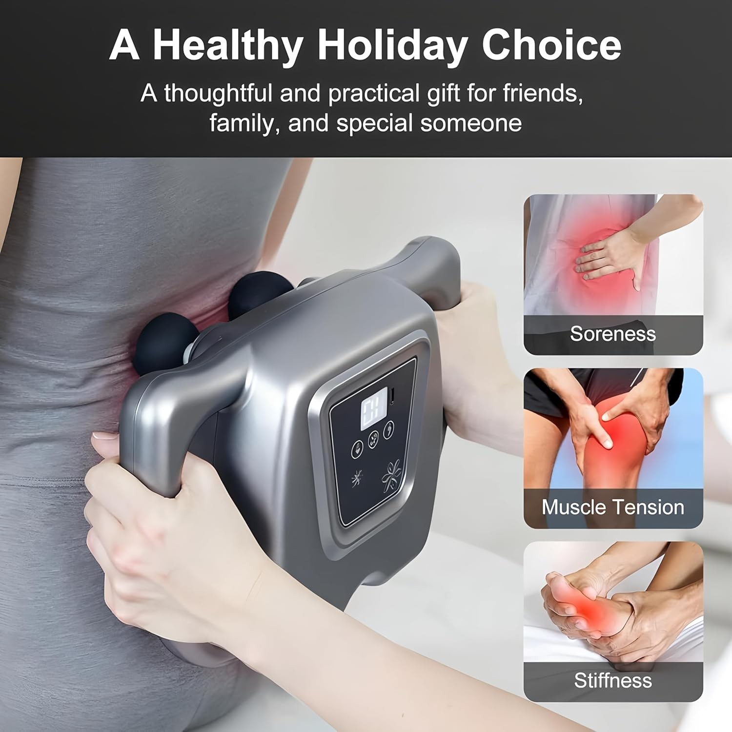 Massage Gun 16 Heads High Frequency Muscle Massager for Back Neck Shoulder Body