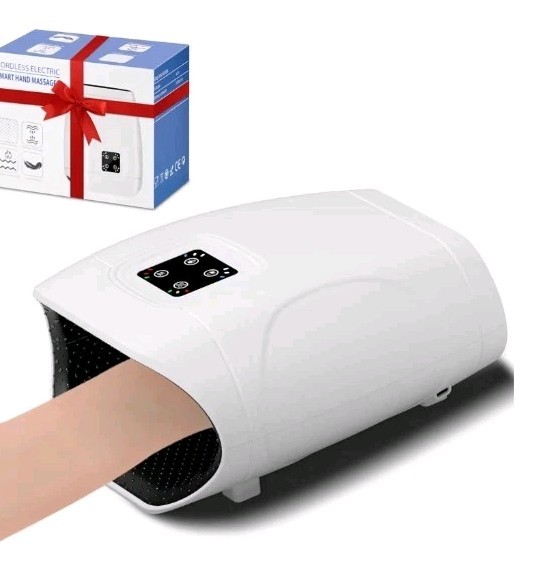 Electric Hand Massage Cordless Heat Air Compression Palm Massager Finger Wrist