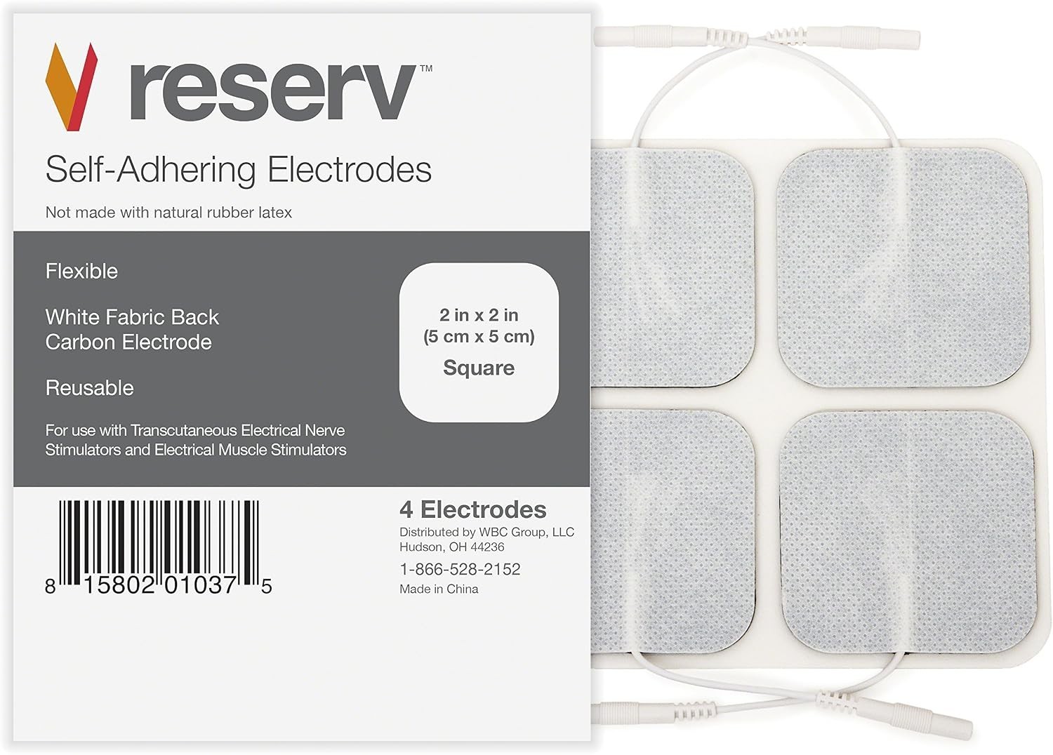 Fabric Backed Electrodes Latex Free 20 Pack