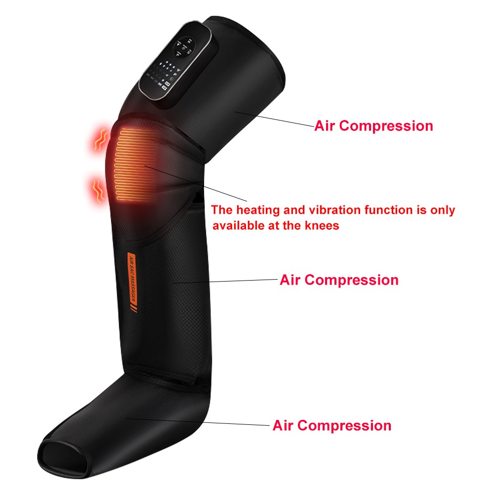 Leg Massager for Circulation, Air Compression Calf Knee Foot Massager with Heat.