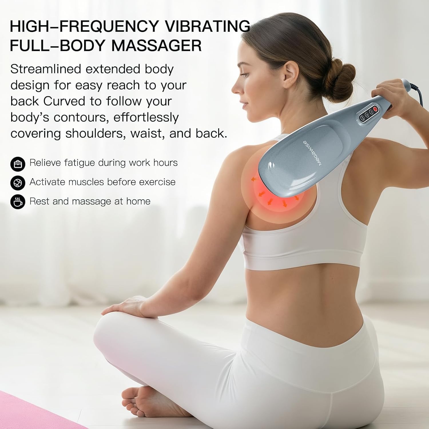6 Quiet Electric Massager for Neck Back and Legs with Advanced Noise Reduction