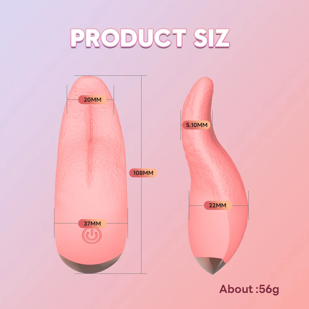 Pink Waterproof Tongue Vibration Massager – 1 Pack, Water-Resistant Fun Toy