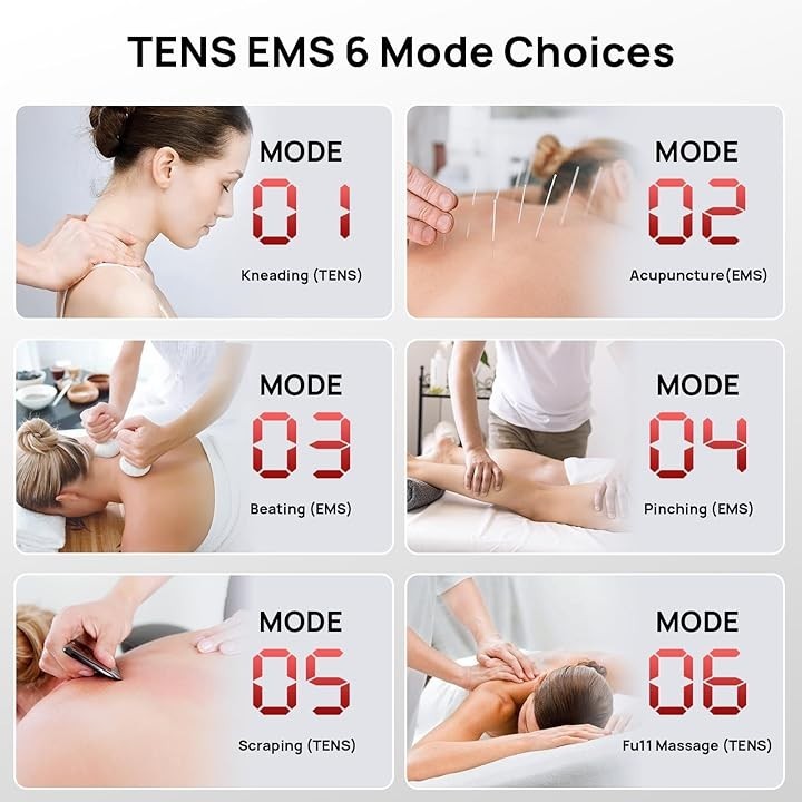 TENS Unit Muscle Stimulator EMS Pulse Massager Rechargeable Machine Pain Relief