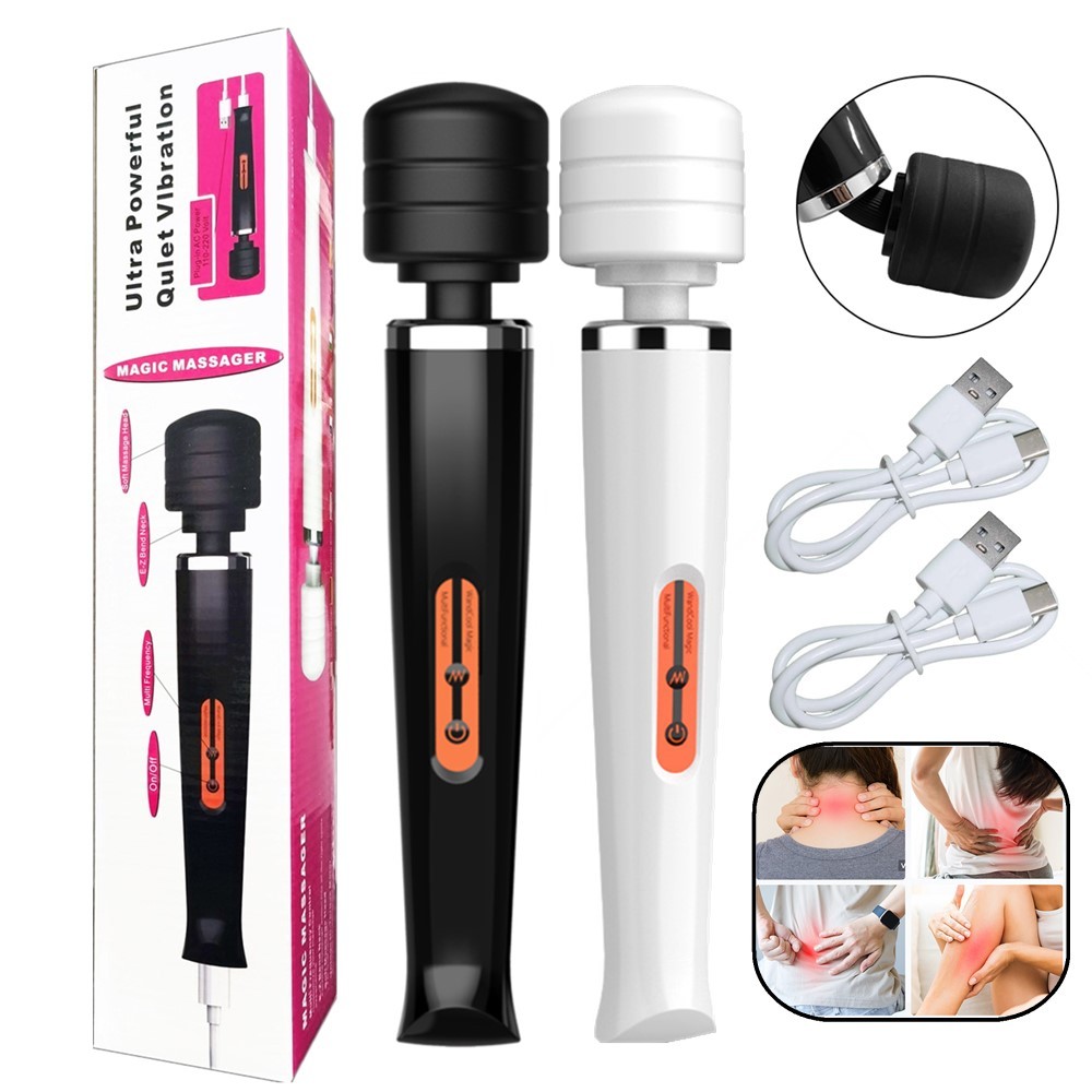 Handheld Massager Wand Vibrating Massage Magic Full Body Therapy Motor 20 Speed