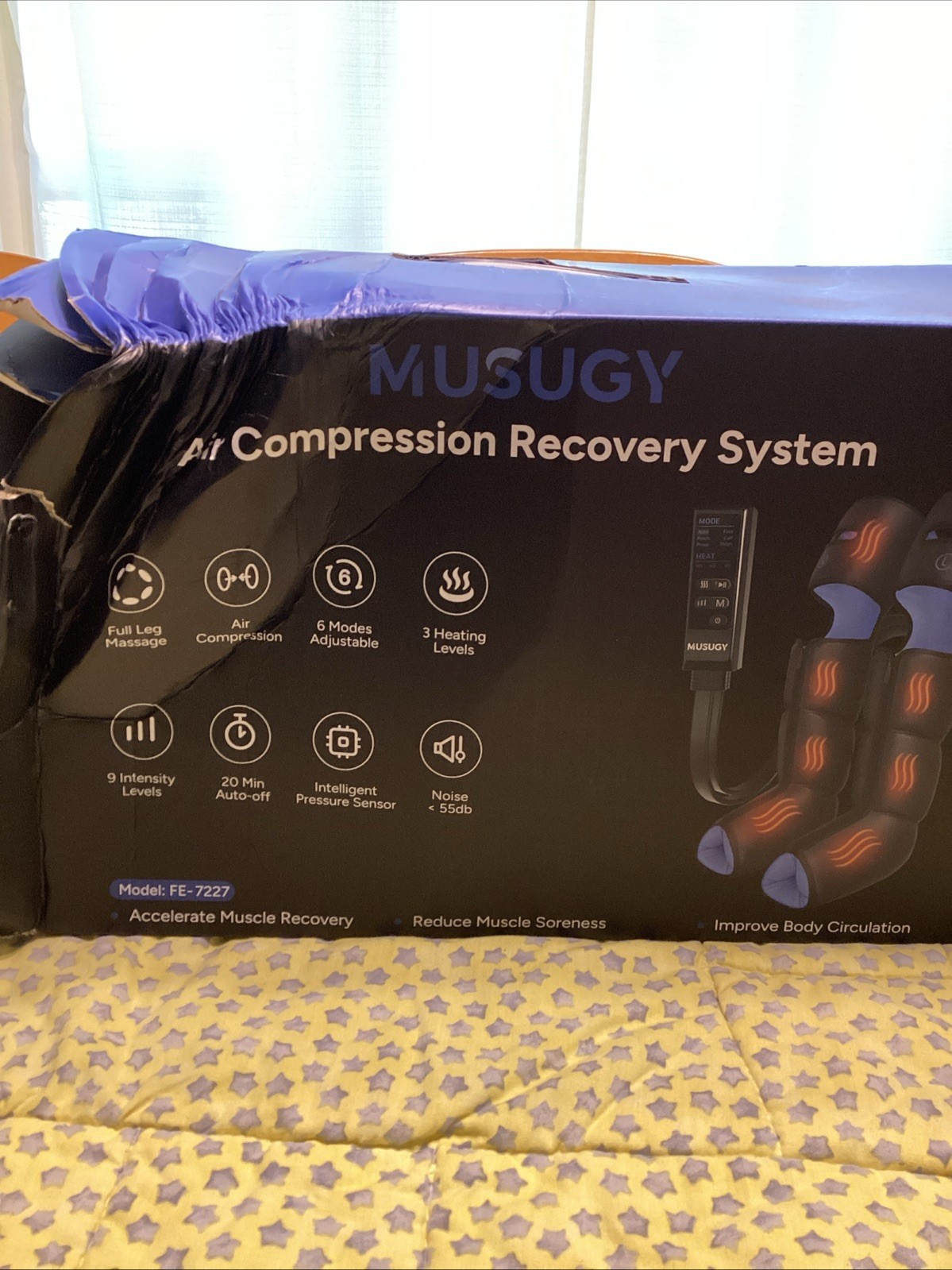 Musugy Leg Massager with Heat and Compression : Sequential Compression Boots