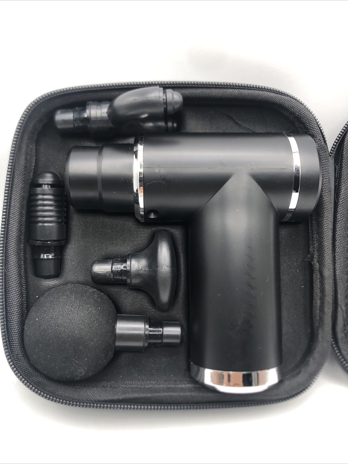 BLUZEN HP-168 Black Mini Percussion Massager with Carrying Zipper Case