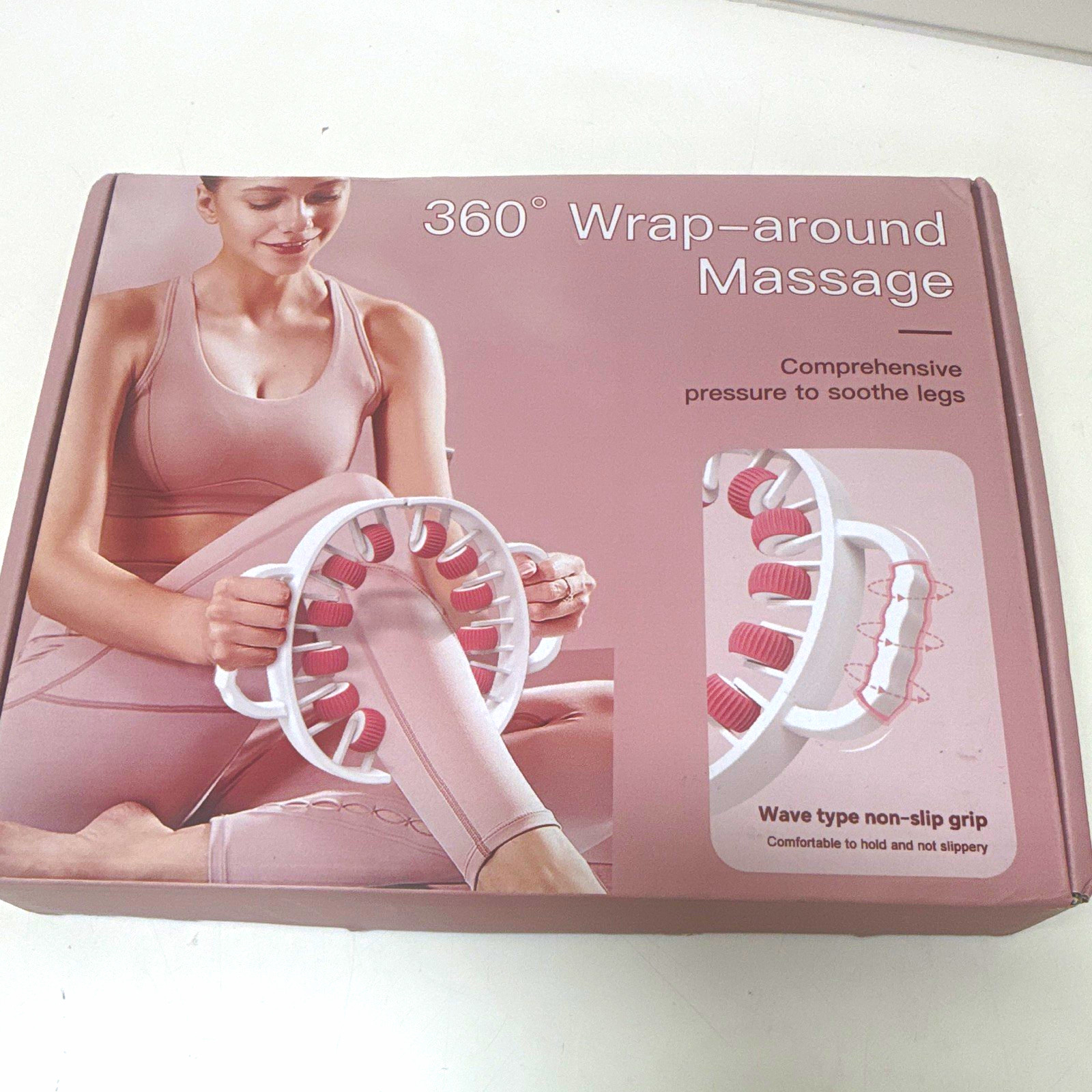 White-Everyone 360° Wrap-Around Manual Handheld Body Massage Roller NX-YXAM