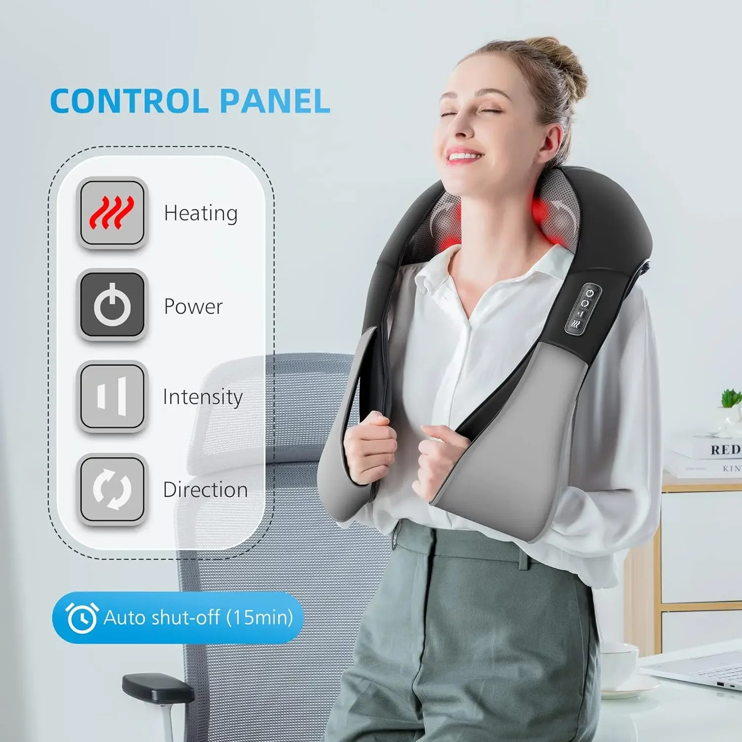 Shiatsu Back Shoulder and Neck Massager, Electric Full Body Massage to Legs Musc
