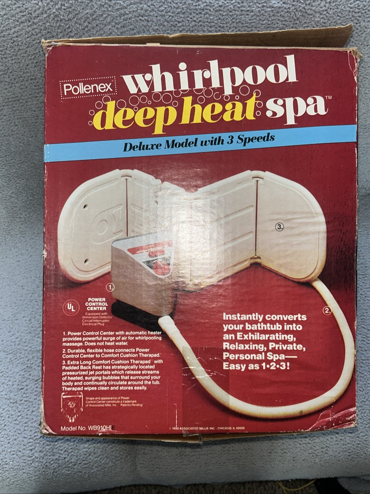Pollenex 1990 WB910 Whirlpool Deep Hot Spa Vintage Brand New in the box vintage!